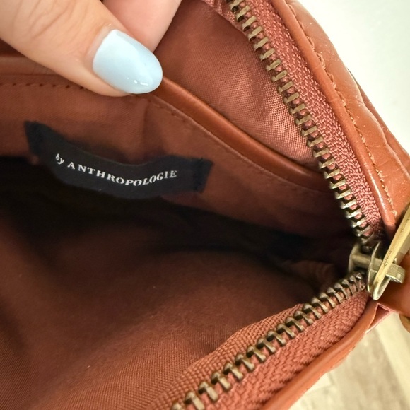 Anthropologie Brown Leather Crossbody Bag with Tassel - Picture 3 of 3